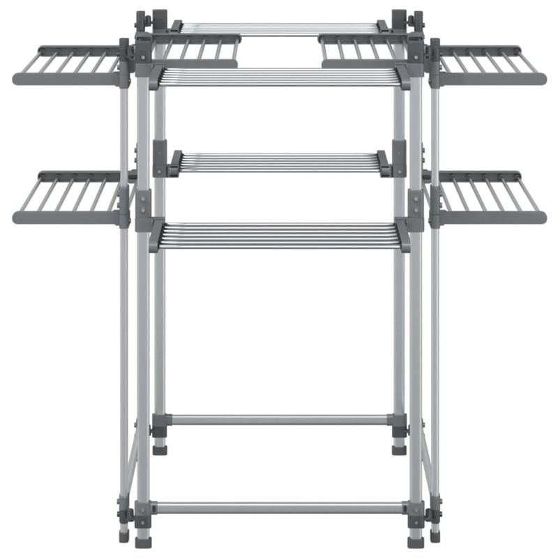 Casa si Gradina - Mobilier - Organizare si depozitare - Umerase si valeti - Suport pentru uscat rufe, 107x107x120 cm, aluminiu - Infinity.ro