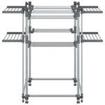 Casa si Gradina - Mobilier - Organizare si depozitare - Umerase si valeti - Suport pentru uscat rufe, 107x107x120 cm, aluminiu - Infinity.ro