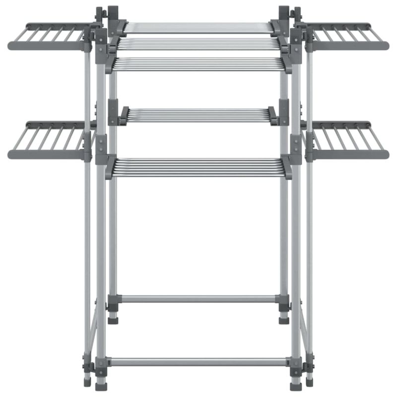Casa si Gradina - Mobilier - Organizare si depozitare - Umerase si valeti - Suport pentru uscat rufe, 107x107x120 cm, aluminiu - Infinity.ro