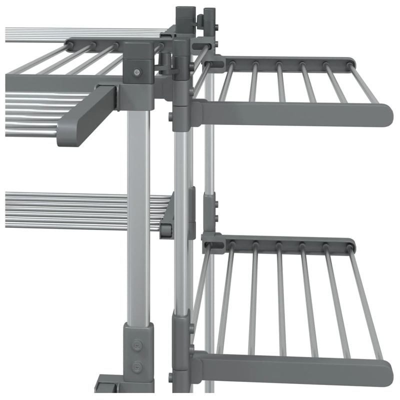 Casa si Gradina - Mobilier - Organizare si depozitare - Umerase si valeti - Suport pentru uscat rufe, 107x107x120 cm, aluminiu - Infinity.ro