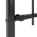 Casa si Gradina - Gradina si terasa - Garduri, panouri si accesorii - Gard de gradina cu varf curbat, negru, 15,3 m, otel, înălțime 120 cm - Infinity.ro