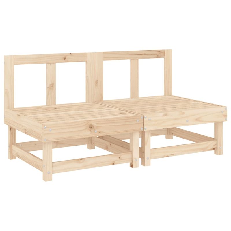 Casa si Gradina - Gradina si terasa - Mobilier exterior - Canapele si fotolii gradina - Canapele de mijloc cu perne, 2 buc., lemn masiv de pin - Infinity.ro