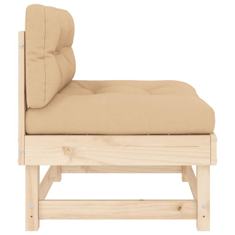 Casa si Gradina - Gradina si terasa - Mobilier exterior - Canapele si fotolii gradina - Canapele de mijloc cu perne, 2 buc., lemn masiv de pin - Infinity.ro