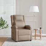 Casa si Gradina - Mobilier - Scaune si fotolii - Fotolii - Fotoliu rabatabil, cappuccino, piele ecologica - Infinity.ro