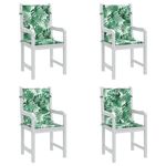 Casa si Gradina - Textile si covoare - Perne si pilote - Perne decorative - Perne de scaun spatar jos, 4 buc., model frunze, textil - Infinity.ro