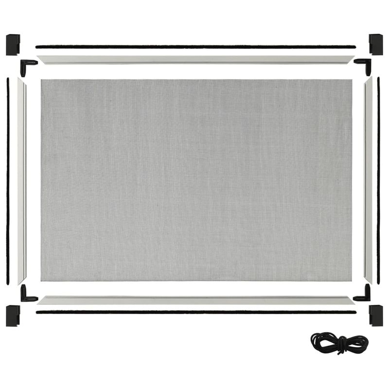 Casa si Gradina - Textile si covoare - Perdele si draperii - Perdele - Plasa insecte extensibila pentru ferestre, alb, (100-193)x75 cm - Infinity.ro