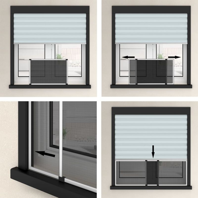 Casa si Gradina - Textile si covoare - Perdele si draperii - Perdele - Plasa insecte extensibila pentru ferestre, alb, (100-193)x75 cm - Infinity.ro