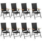 Casa si Gradina - Gradina si terasa - Mobilier exterior - Seturi mobila gradina - Set mobilier de gradina, 9 piese, negru si maro - Infinity.ro