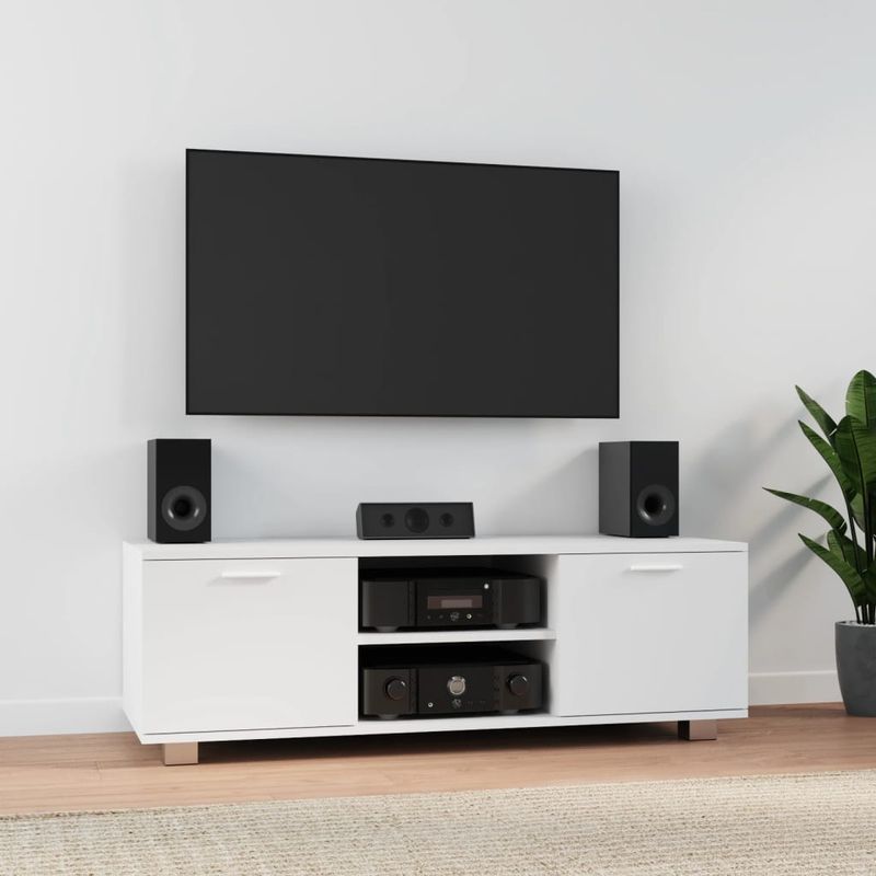 Casa si Gradina - Mobilier - Comode si corpuri - Comode - Comoda TV, alb, 120x40,5x35 cm, lemn prelucrat - Infinity.ro