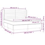 Casa si Gradina - Mobilier - Paturi si accesorii - Paturi - Pat box spring cu saltea, gri inchis, 180x200 cm, catifea - Infinity.ro