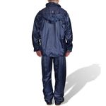 Casa si Gradina - Constructii - Echipamente de lucru - Imbracaminte protectia muncii - Costum de ploaie, 2 piese, albastru bleumarin, cu gluga, XL - Infinity.ro