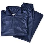 Casa si Gradina - Constructii - Echipamente de lucru - Imbracaminte protectia muncii - Costum de ploaie, 2 piese, albastru bleumarin, cu gluga, XL - Infinity.ro