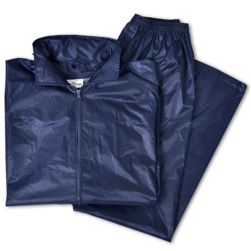 Casa si Gradina - Constructii - Echipamente de lucru - Imbracaminte protectia muncii - Costum de ploaie, 2 piese, albastru bleumarin, cu gluga, XL - Infinity.ro