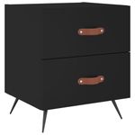 Casa si Gradina - Mobilier - Comode si corpuri - Noptiere - Noptiere, 2 buc., negru, 40x35x47,5 cm, lemn compozit - Infinity.ro