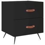 Casa si Gradina - Mobilier - Comode si corpuri - Noptiere - Noptiere, 2 buc., negru, 40x35x47,5 cm, lemn compozit - Infinity.ro