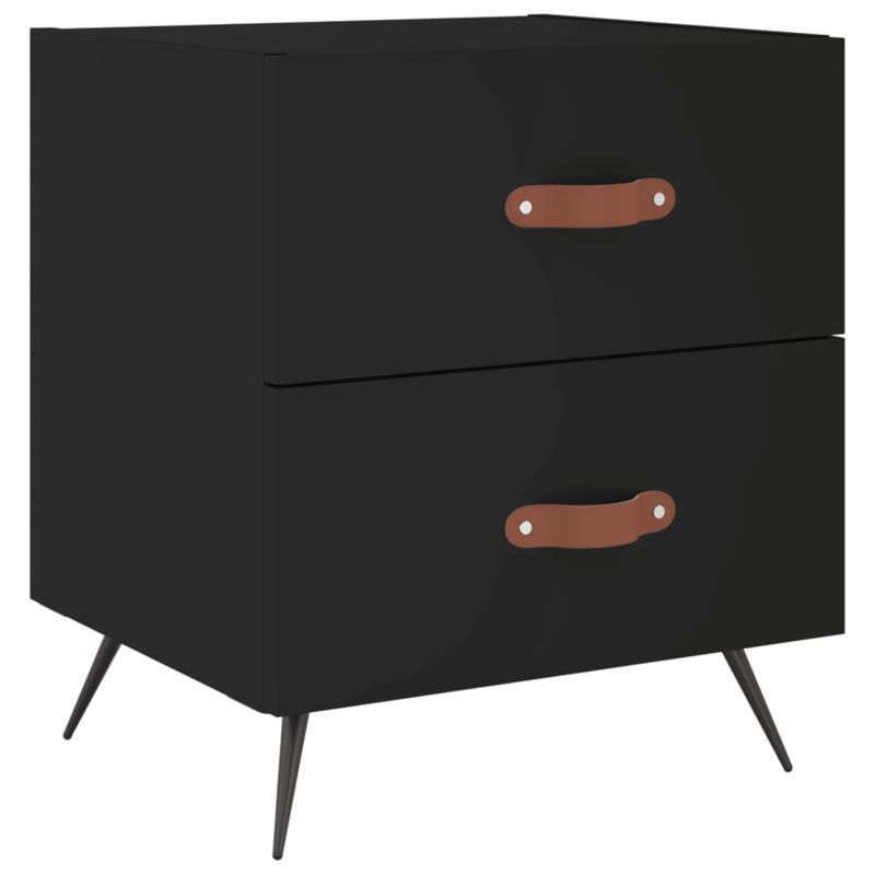 Casa si Gradina - Mobilier - Comode si corpuri - Noptiere - Noptiere, 2 buc., negru, 40x35x47,5 cm, lemn compozit - Infinity.ro