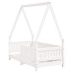 Casa si Gradina - Mobilier - Mobilier copii - Patuturi copii - Cadru de pat pentru copii, alb, 70x140 cm, lemn masiv de pin - Infinity.ro