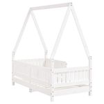 Casa si Gradina - Mobilier - Mobilier copii - Patuturi copii - Cadru de pat pentru copii, alb, 70x140 cm, lemn masiv de pin - Infinity.ro