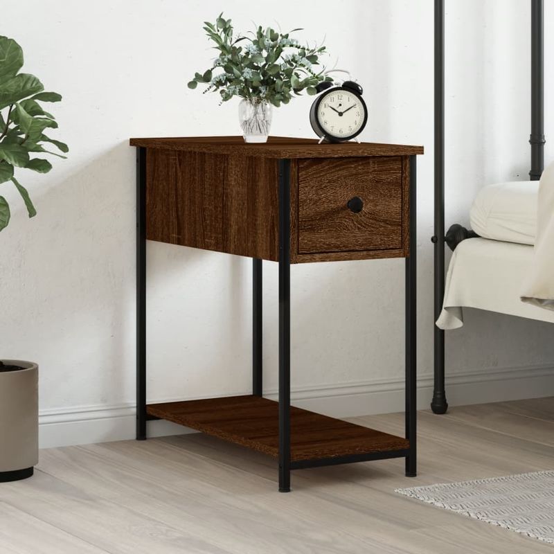 Casa si Gradina - Mobilier - Comode si corpuri - Noptiere - Noptiera, stejar maro, 30x60x60 cm, lemn prelucrat - Infinity.ro