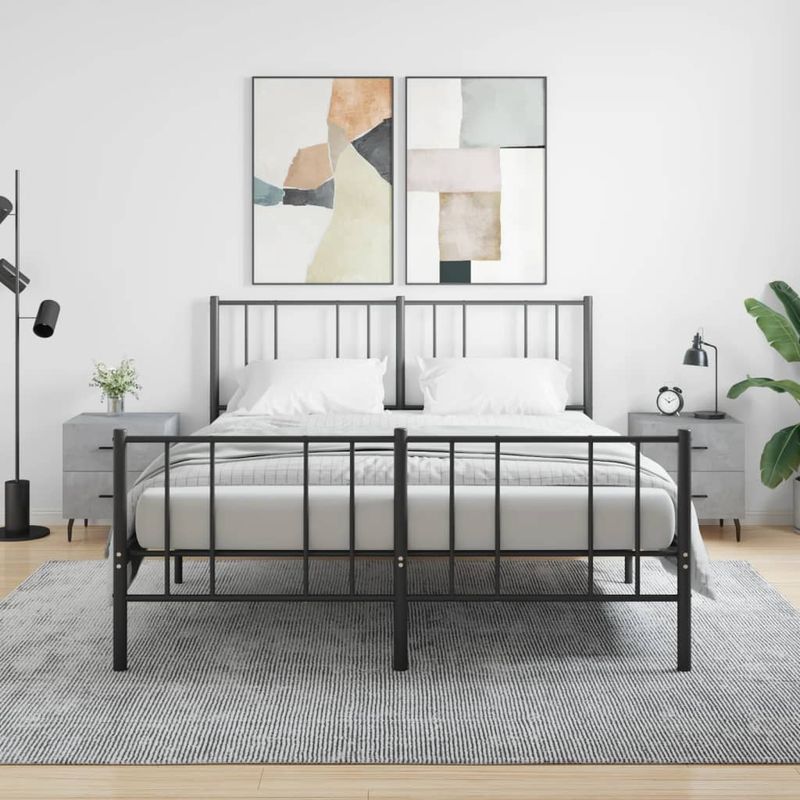 Casa si Gradina - Mobilier - Comode si corpuri - Noptiere - Noptiere, 2 buc., gri beton, 40x35x47,5 cm, lemn compozit - Infinity.ro