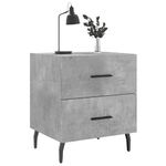 Casa si Gradina - Mobilier - Comode si corpuri - Noptiere - Noptiere, 2 buc., gri beton, 40x35x47,5 cm, lemn compozit - Infinity.ro