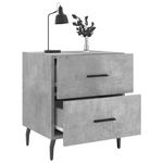 Casa si Gradina - Mobilier - Comode si corpuri - Noptiere - Noptiere, 2 buc., gri beton, 40x35x47,5 cm, lemn compozit - Infinity.ro
