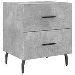 Casa si Gradina - Mobilier - Comode si corpuri - Noptiere - Noptiere, 2 buc., gri beton, 40x35x47,5 cm, lemn compozit - Infinity.ro