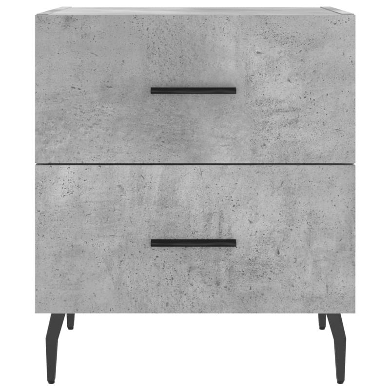 Casa si Gradina - Mobilier - Comode si corpuri - Noptiere - Noptiere, 2 buc., gri beton, 40x35x47,5 cm, lemn compozit - Infinity.ro