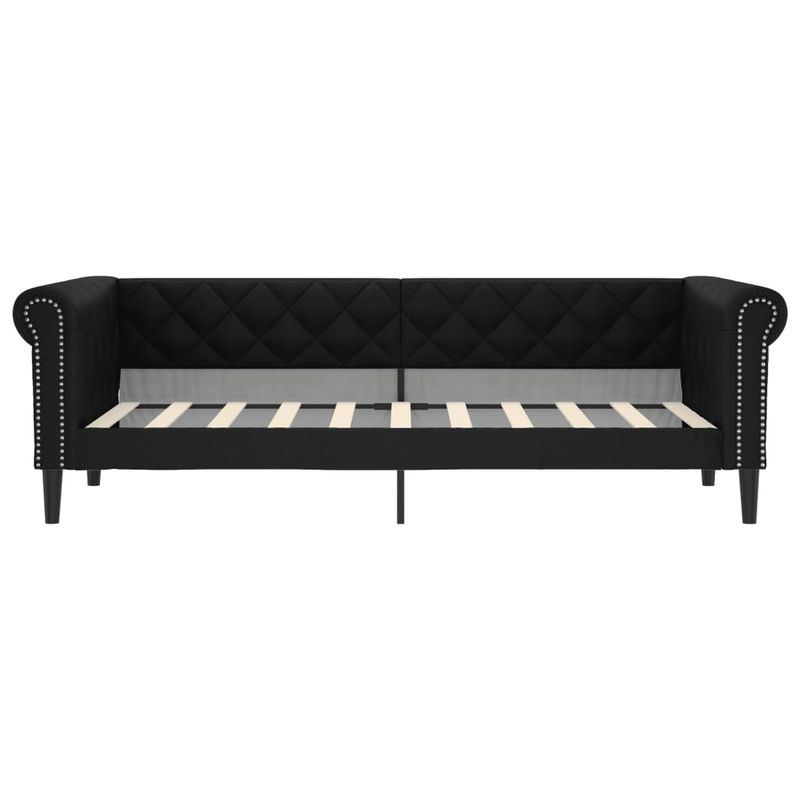 Casa si Gradina - Mobilier - Paturi si accesorii - Paturi - Pat de zi, negru, 90x190 cm, piele ecologica - Infinity.ro