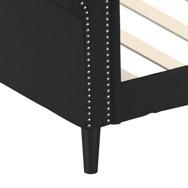 Casa si Gradina - Mobilier - Paturi si accesorii - Paturi - Pat de zi, negru, 90x190 cm, piele ecologica - Infinity.ro