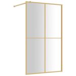 Casa si Gradina - Sanitare - Cazi si cabine de dus - Paravane si usi - Paravan de dus walk-in auriu 115x195 cm sticla ESG transparenta - Infinity.ro