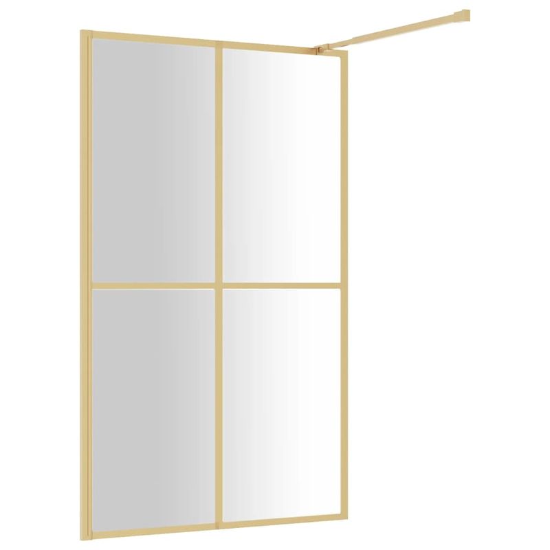 Casa si Gradina - Sanitare - Cazi si cabine de dus - Paravane si usi - Paravan de dus walk-in auriu 115x195 cm sticla ESG transparenta - Infinity.ro