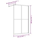 Casa si Gradina - Sanitare - Cazi si cabine de dus - Paravane si usi - Paravan de dus walk-in auriu 115x195 cm sticla ESG transparenta - Infinity.ro