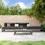Casa si Gradina - Gradina si terasa - Mobilier exterior - Seturi mobila gradina - Set mobilier relaxare de gradina, 4 piese, gri, lemn masiv pin - Infinity.ro