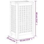 Market - Spalare si intretinere rufe - Uscatoare de rufe si accesorii - Cos de rufe, 35x25x60 cm, lemn masiv de tec - Infinity.ro