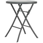 Casa si Gradina - Gradina si terasa - Mobilier exterior - Seturi mobila gradina - Set mobilier bistro pliabil, 3 piese, gri, otel - Infinity.ro