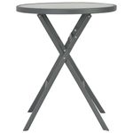 Casa si Gradina - Gradina si terasa - Mobilier exterior - Seturi mobila gradina - Set mobilier bistro pliabil, 3 piese, gri, otel - Infinity.ro