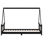 Casa si Gradina - Mobilier - Mobilier copii - Patuturi copii - Cadru de pat pentru copii, negru, 90x190 cm, lemn masiv de pin - Infinity.ro