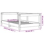 Casa si Gradina - Mobilier - Mobilier copii - Patuturi copii - Cadru de pat pentru copii, alb, 70x140 cm, lemn masiv de pin - Infinity.ro