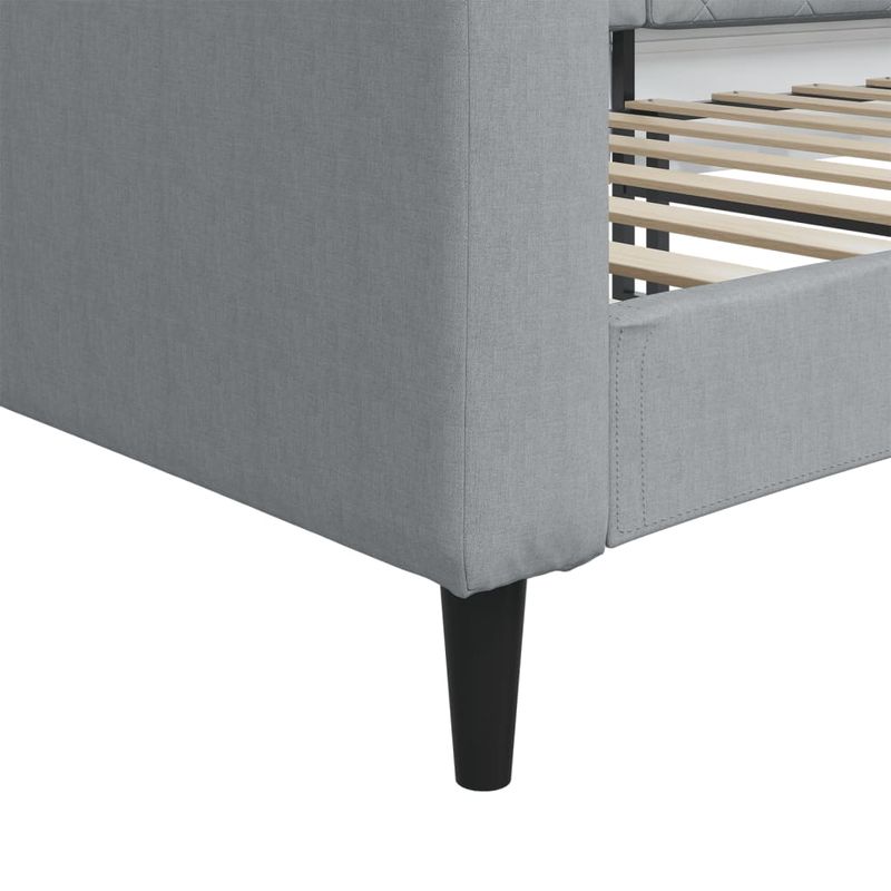 Casa si Gradina - Mobilier - Paturi si accesorii - Paturi - Cadru de pat, gri deschis, 100 x 200 cm, material textil - Infinity.ro