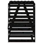 Casa si Gradina - Mobilier - Organizare si depozitare - Cosuri de gunoi - Depozitare cos de gunoi negru 84x90x128,5 cm lemn masiv de pin - Infinity.ro