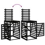 Casa si Gradina - Mobilier - Organizare si depozitare - Cosuri de gunoi - Depozitare cos de gunoi negru 84x90x128,5 cm lemn masiv de pin - Infinity.ro