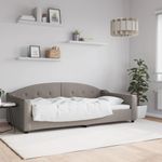 Casa si Gradina - Mobilier - Paturi si accesorii - Paturi - Cadru de pat, gri taupe, 100 x 200 cm, material textil - Infinity.ro