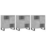 Casa si Gradina - Mobilier - Comode si corpuri - Comode - Servante, 3 piese, gri beton, lemn prelucrat - Infinity.ro