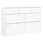 Casa si Gradina - Mobilier - Comode si corpuri - Comode - Comoda cu sertare ALTA, alb, 112x35x73 cm, lemn masiv de pin - Infinity.ro