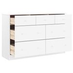 Casa si Gradina - Mobilier - Comode si corpuri - Comode - Comoda cu sertare ALTA, alb, 112x35x73 cm, lemn masiv de pin - Infinity.ro