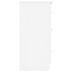 Casa si Gradina - Mobilier - Comode si corpuri - Comode - Comoda cu sertare ALTA, alb, 112x35x73 cm, lemn masiv de pin - Infinity.ro