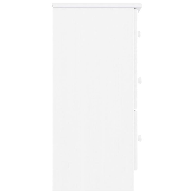 Casa si Gradina - Mobilier - Comode si corpuri - Comode - Comoda cu sertare ALTA, alb, 112x35x73 cm, lemn masiv de pin - Infinity.ro