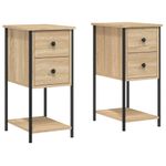 Casa si Gradina - Mobilier - Comode si corpuri - Noptiere - Noptiere, 2 buc., stejar sonoma, 32x42x70 cm, lemn compozit - Infinity.ro