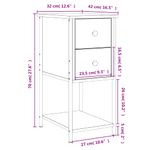 Casa si Gradina - Mobilier - Comode si corpuri - Noptiere - Noptiere, 2 buc., stejar sonoma, 32x42x70 cm, lemn compozit - Infinity.ro